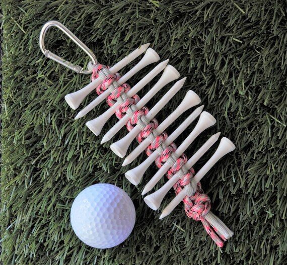 Golf Tee Holder Golf Gift Paracord Golf Tee Holder Tee Etsy
