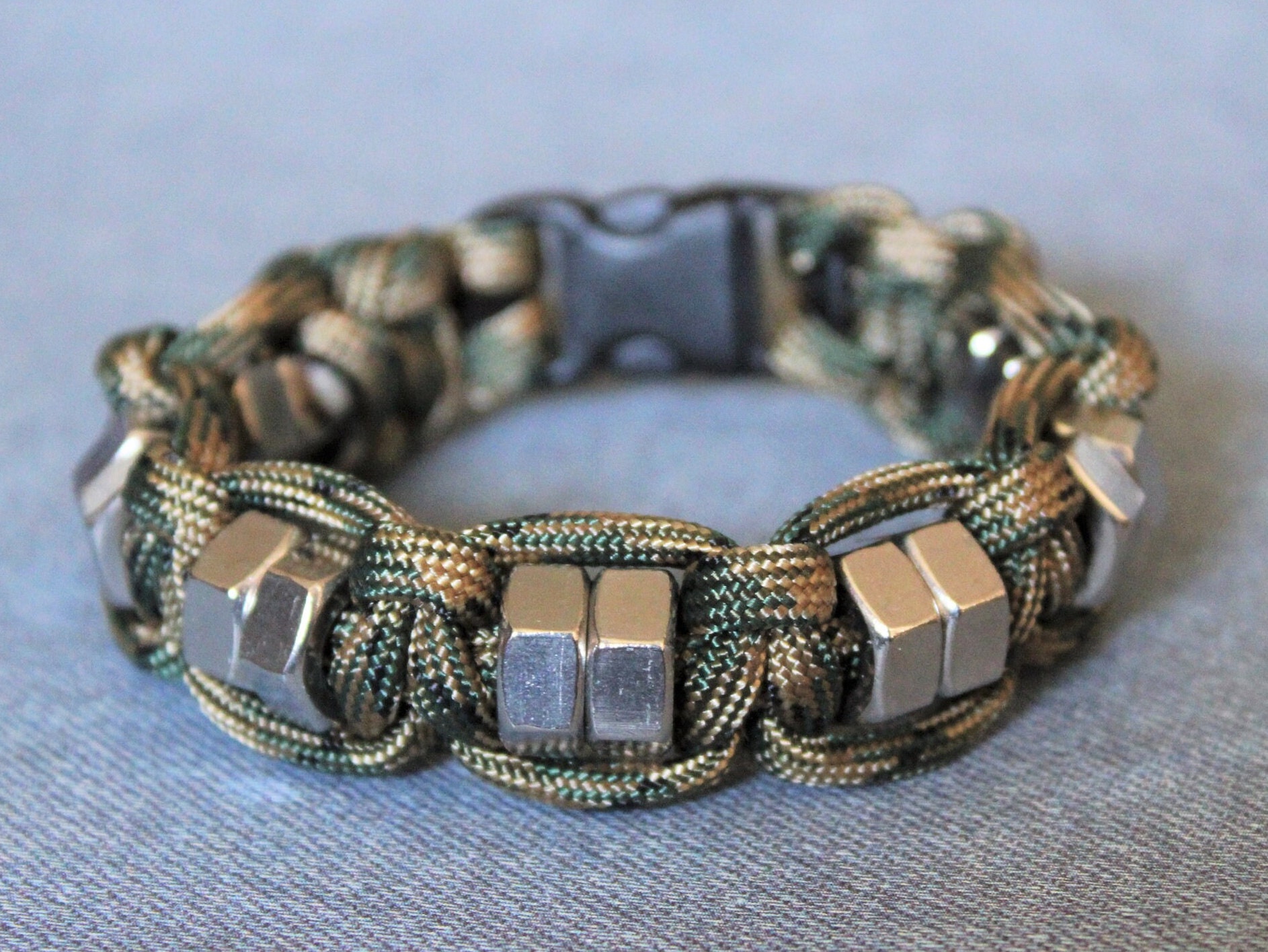 Camo Fidget Bracelet, Fidget Jewelry, Anxiety Bracelet, Teen Boy Gift, Adult Fidget Toy, Calming Sensory Bracelet, EDC Fidget Cuff