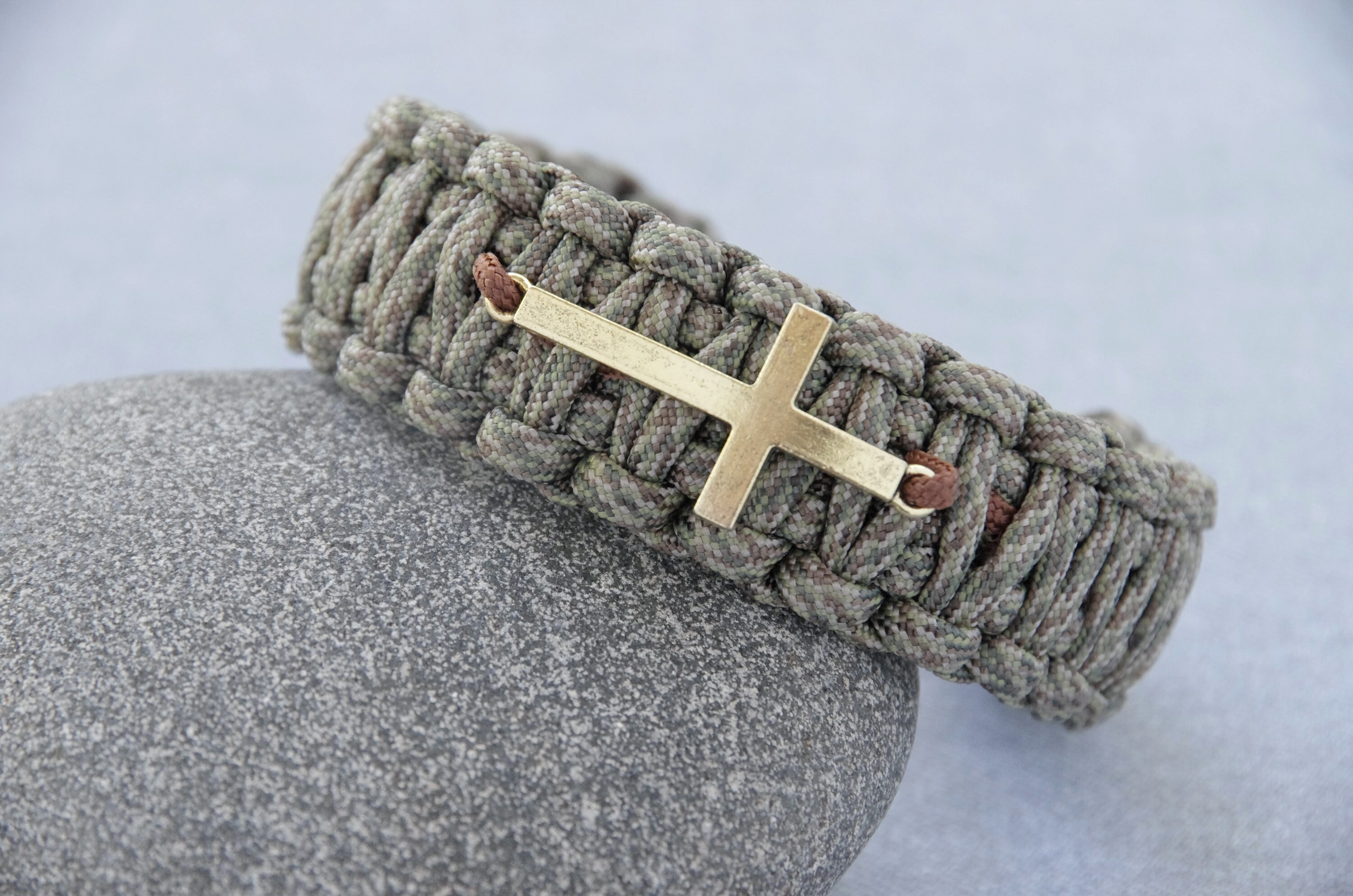 Cross Bracelet Paracord Cross Bracelet Camo Bracelet Faith Etsy