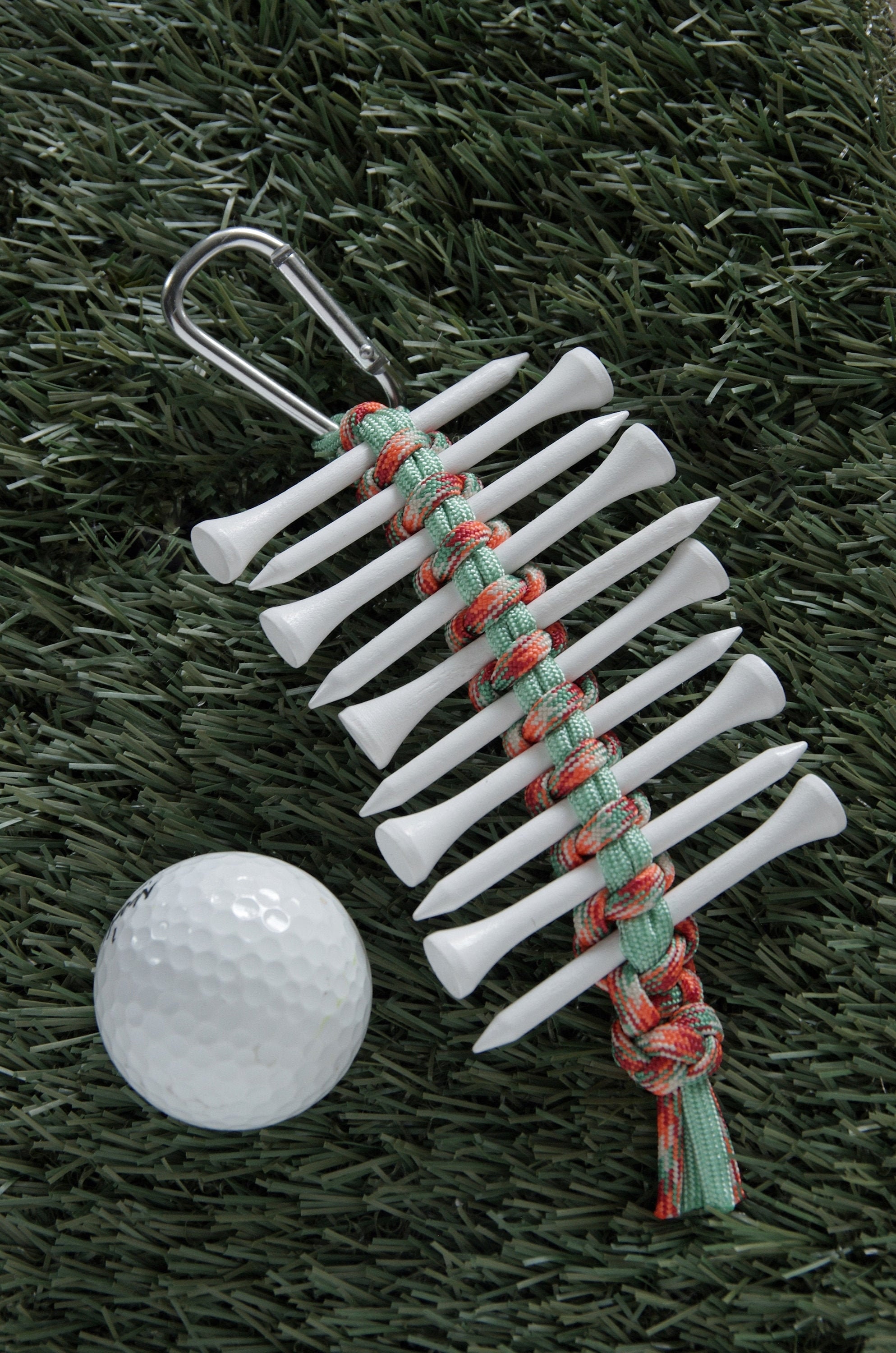 Golf Tee Organizer Paracord Golf Tee Holder Golfing Etsy