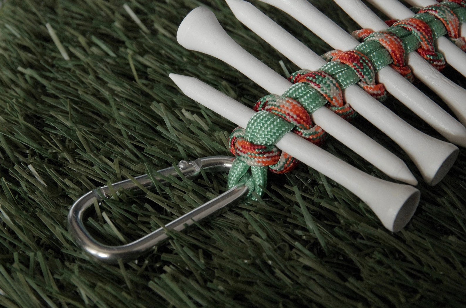 Golf Tee Organizer Paracord Golf Tee Holder Golfing Etsy