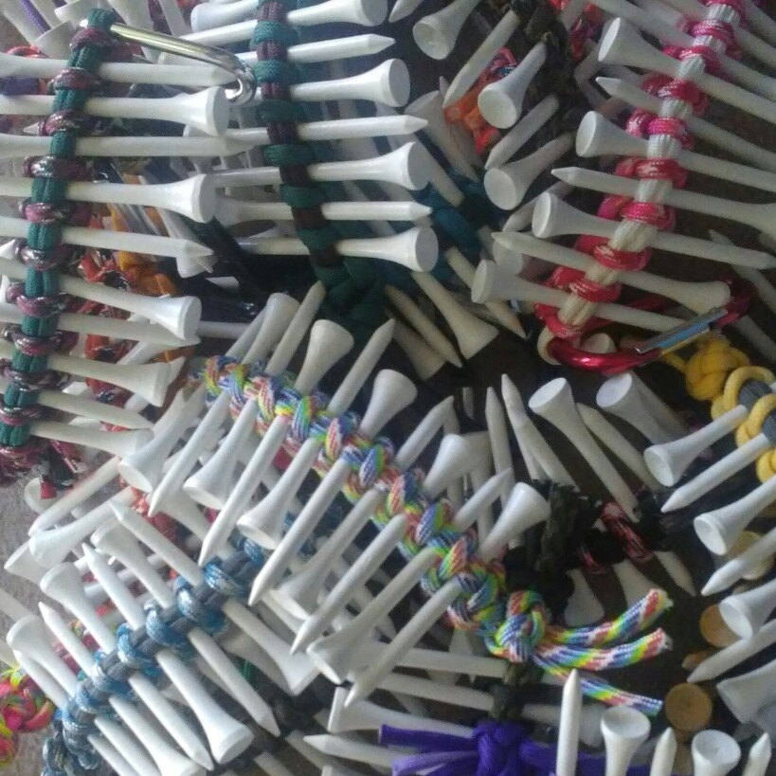 Golf Tee Organizer Tee Holder Golf Tee Holder Paracord Golf Etsy