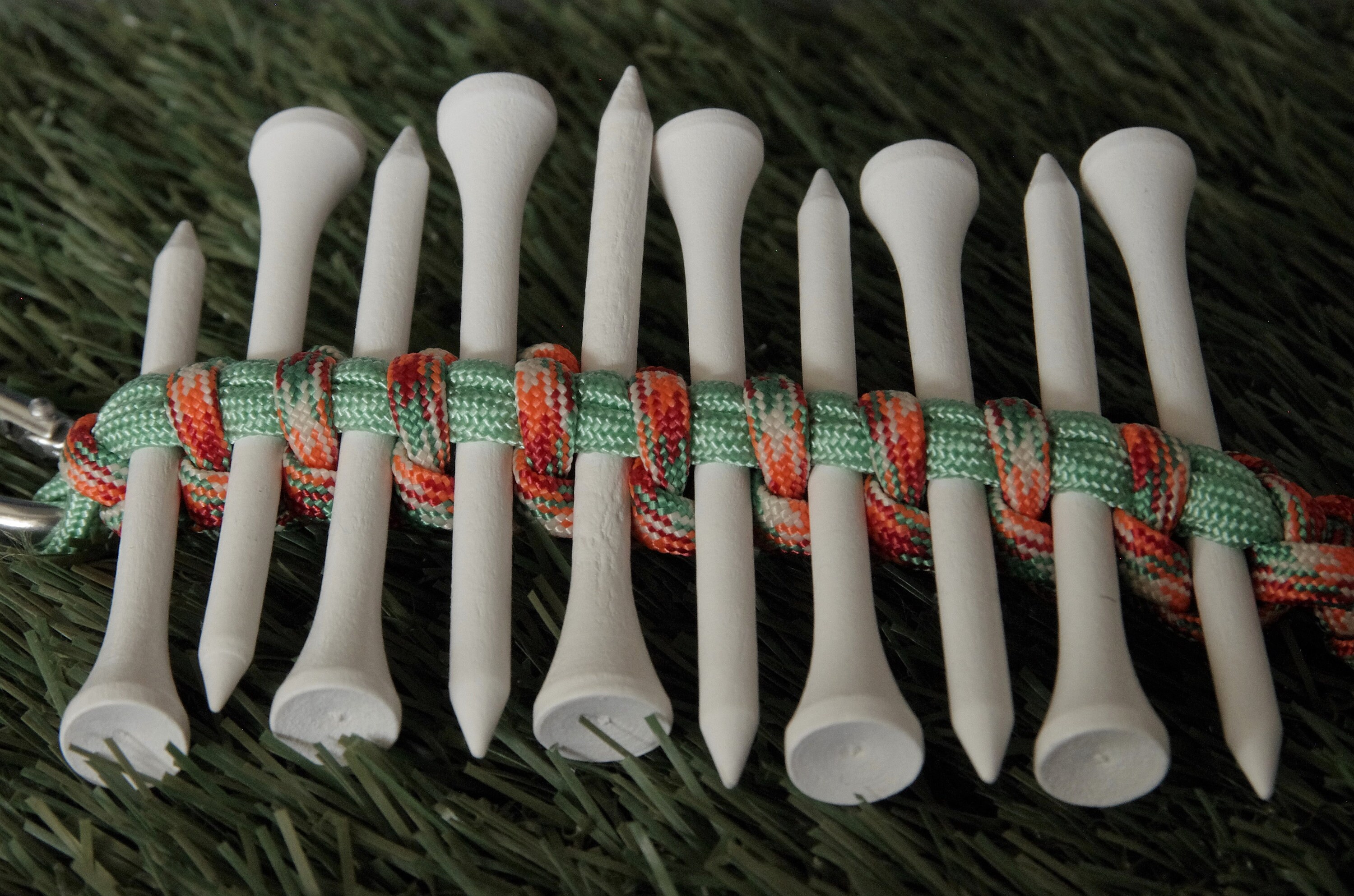 Golf Tee Organizer Paracord Golf Tee Holder Golfing Etsy