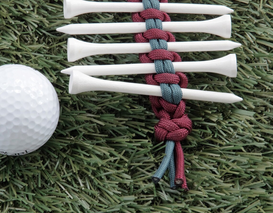 Golf Tee Organizer Tee Holder Golf Tee Holder Paracord Golf Etsy
