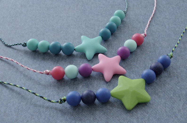 Chewable Necklace for Child Chew Jewelry Mouth Fidget Star | Etsy