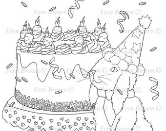 Volwassen Kleurende Pagina Dieren Line Art Afdrukbare Download Etsy