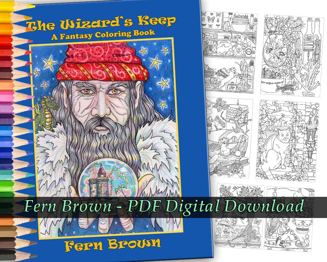 Download Pdf Digital Download Coloring Book Animals Fairies Etsy