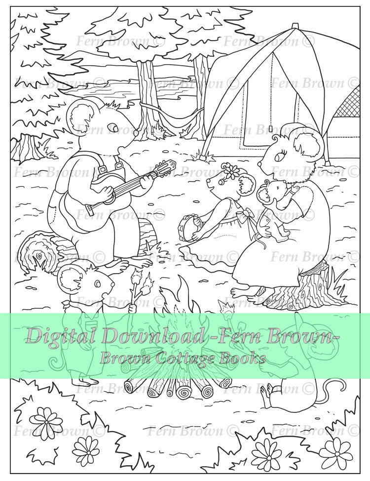 Mickey Mouse Camping Coloring Pages