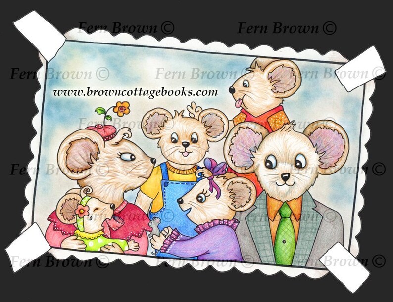 Mice Coloring Page Printable Download Animals Line Art - Etsy