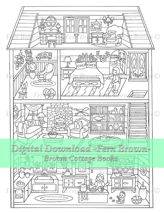 How to Draw a Doll House, Doll House Coloring Pages