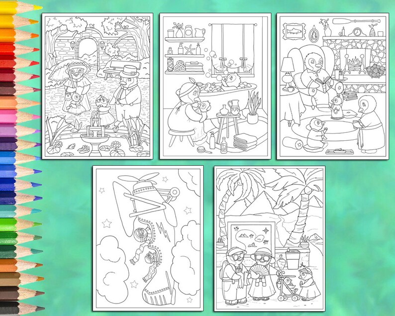 Download PDF Download Animals Coloring Pages Line Art Cute & Crazy | Etsy