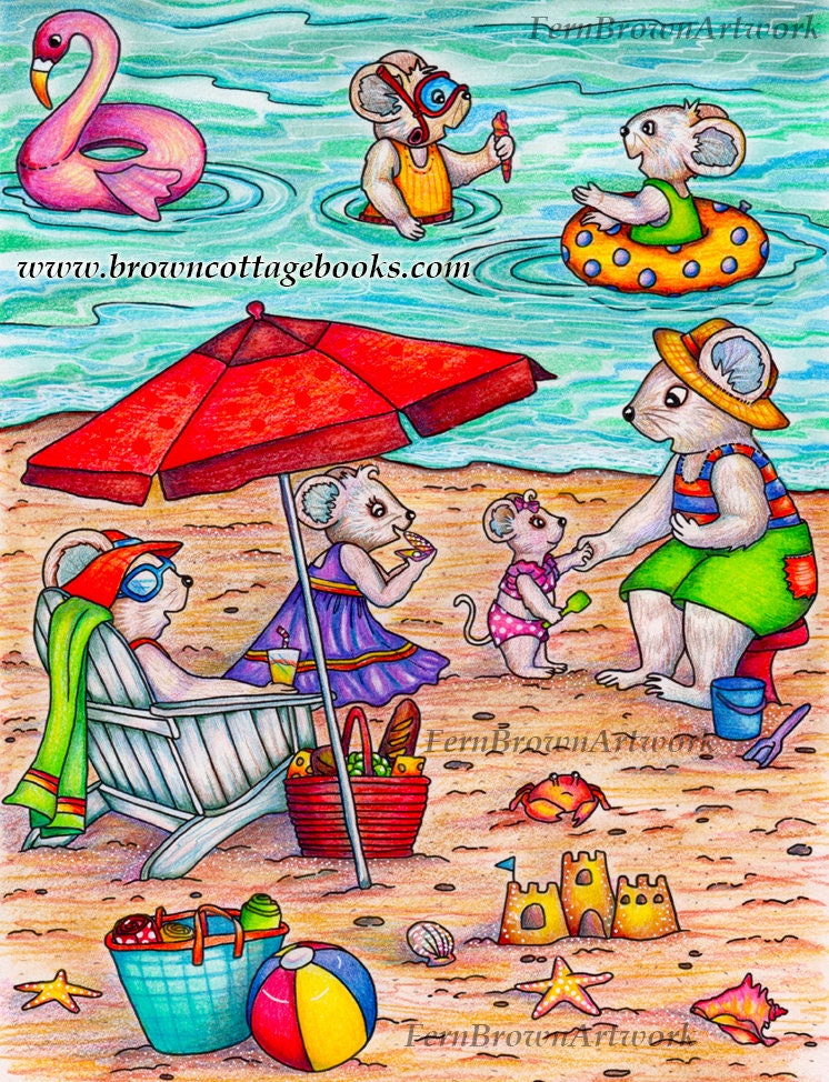 Mice Coloring Page, Printable Download, Animals, Ocean, Line Art ...