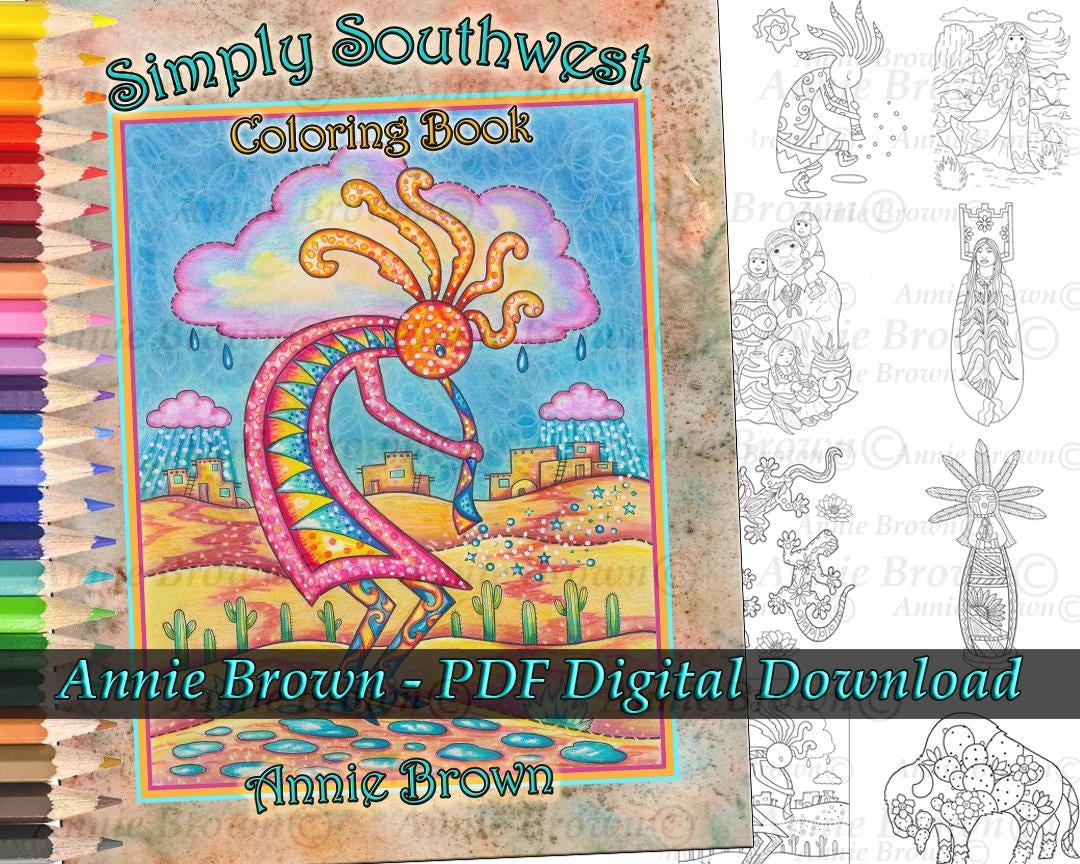Simply Southwest Coloring Book by Annie Brown - PDF Digital Download ...