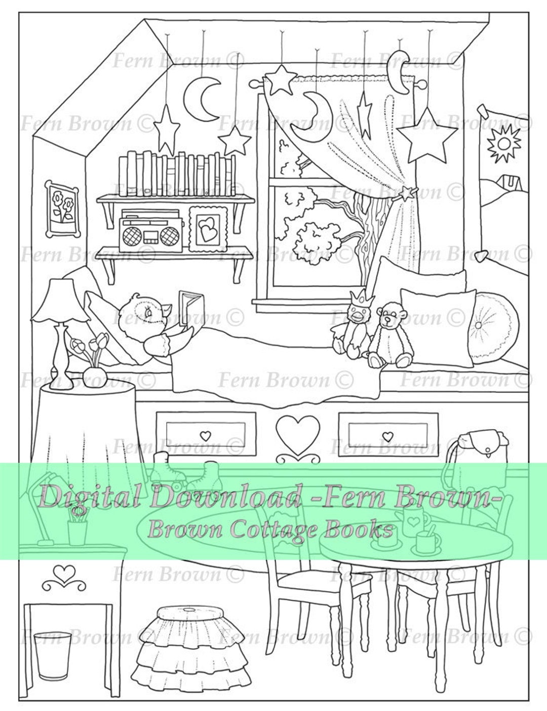 Cottagecore Coloring Pages, Mini Coloring Books, Print on Demand Coloring  Pages, Digital Download, Print at Home, Cottagecore Mom, Flowers 