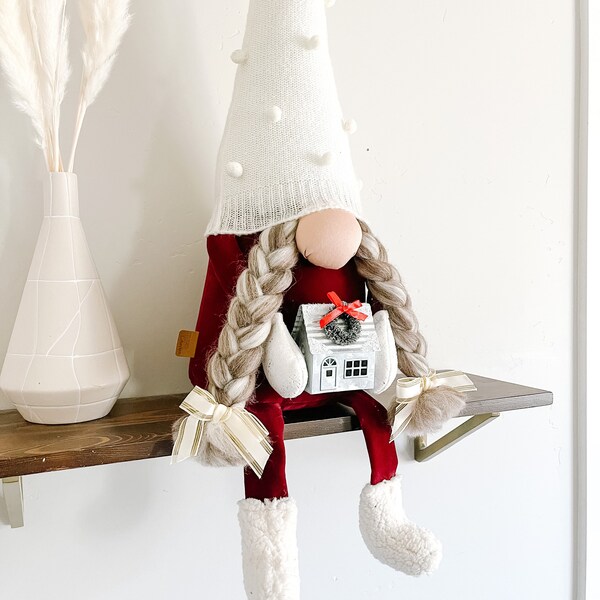 Winter Gnome, Christmas Gnome, Girl Gnome, Designer Gnome, Handmade Gnome, Seasonal Gnomes, Gnome Gifts