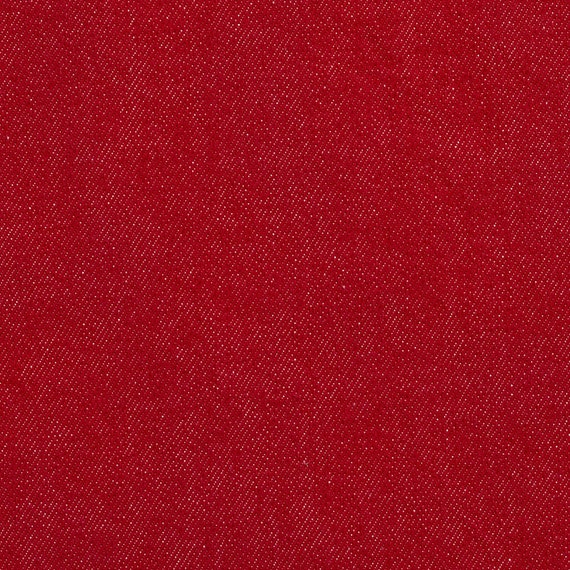 Red denim fabric sales