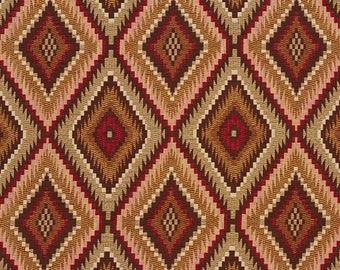 May include: A seamless pattern with a geometric design featuring brown, beige, and red diamond shapes. The pattern is reminiscent of Native American or Southwestern art.