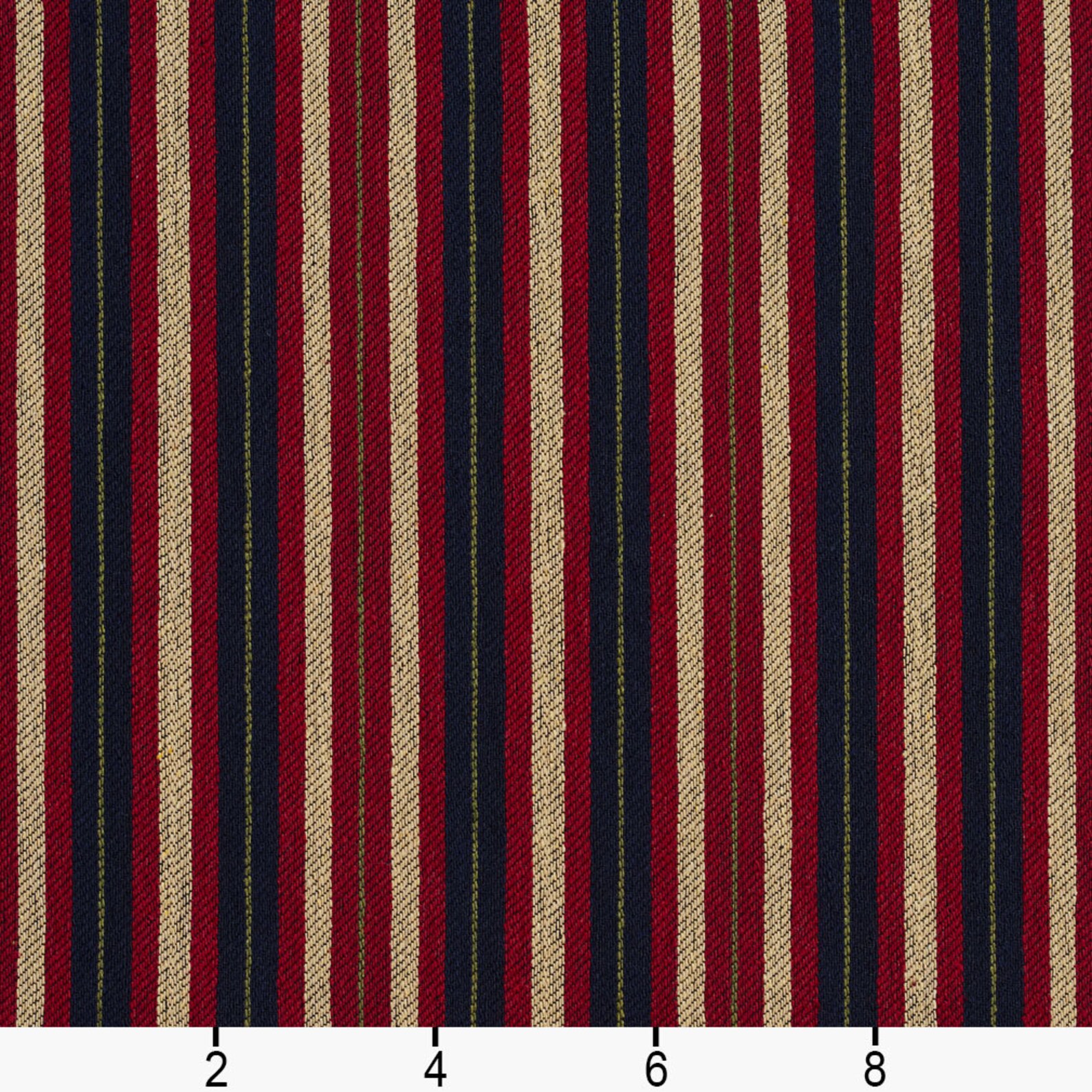 Red Black and Gold Striped Jacquard Upholstery Fabric by the Etsy