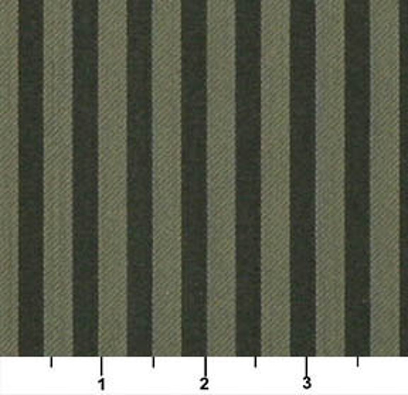Hunter Green And Green Thin Striped Jacquard Woven Upholstery Fabric By The Yard Pattern # D366