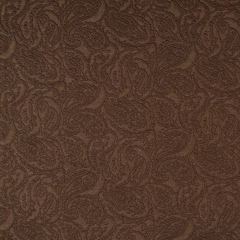 Brown Paisley Matelasse Woven Pattern Upholstery Fabric by the Yard SKU ...