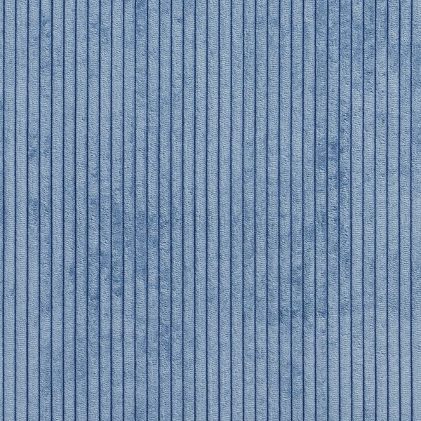 Blue Corduroy Striped Soft Velvet Upholstery Fabric By The Yard | Pattern # B0700C