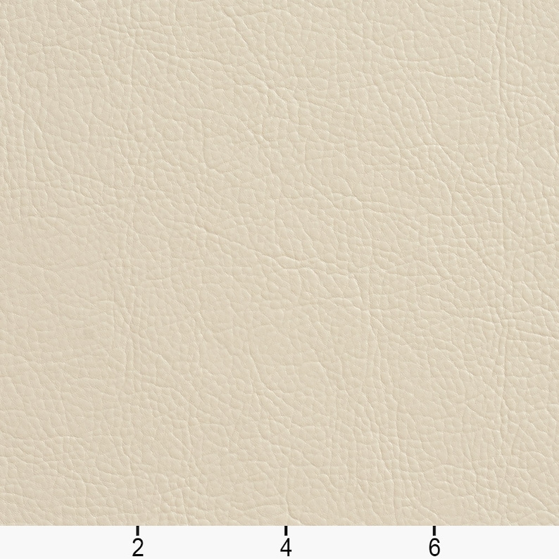 Pattern # G382 Off White Matte Leather Grain Upholstery Faux Leather By The Yard