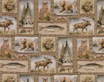 Woodland tapestry fabric sale