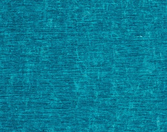 Tissu d'ameublement en velours Aqua au mètre - Réf. : Turquoise Garland