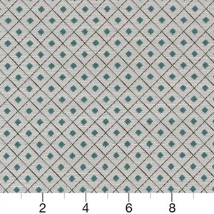 Aqua Diamond Small Scale Woven Pattern Upholstery Fabric by the Yard ...