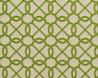 Green Stain Resistant Performance Pet Friendly Abstract Geometric Woven Pattern Upholstery Fabric by the Yard - SKU: Sophie Spring