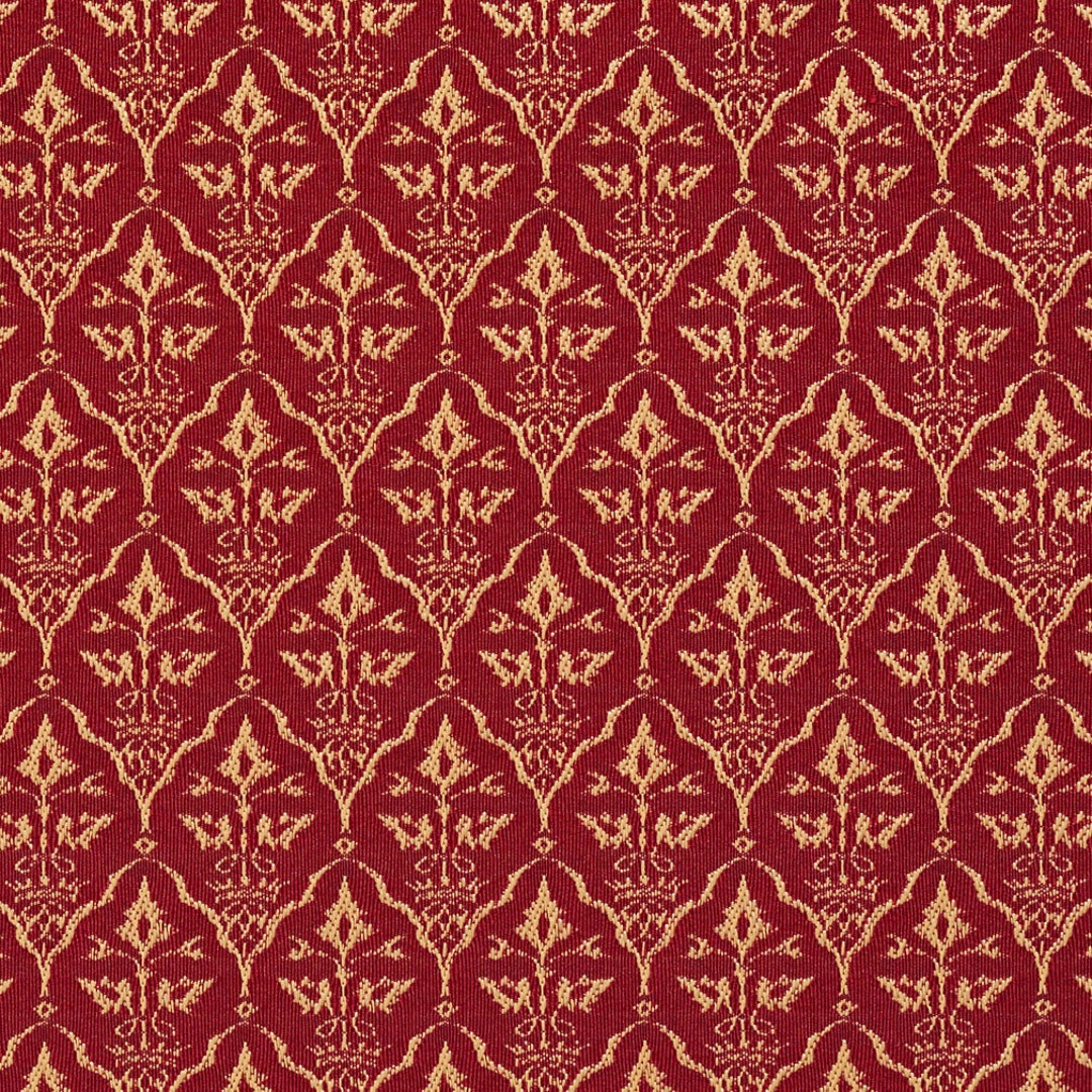 Red Abstract Geometric Woven Pattern Upholstery Fabric by the Yard ...