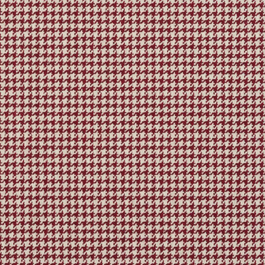 Red Made in America Check Small Scale Houndstooth Check Woven Pattern ...