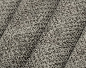 Grey Chenille Textured Upholstery Fabric by the Yard - SKU: Sweeney Steel