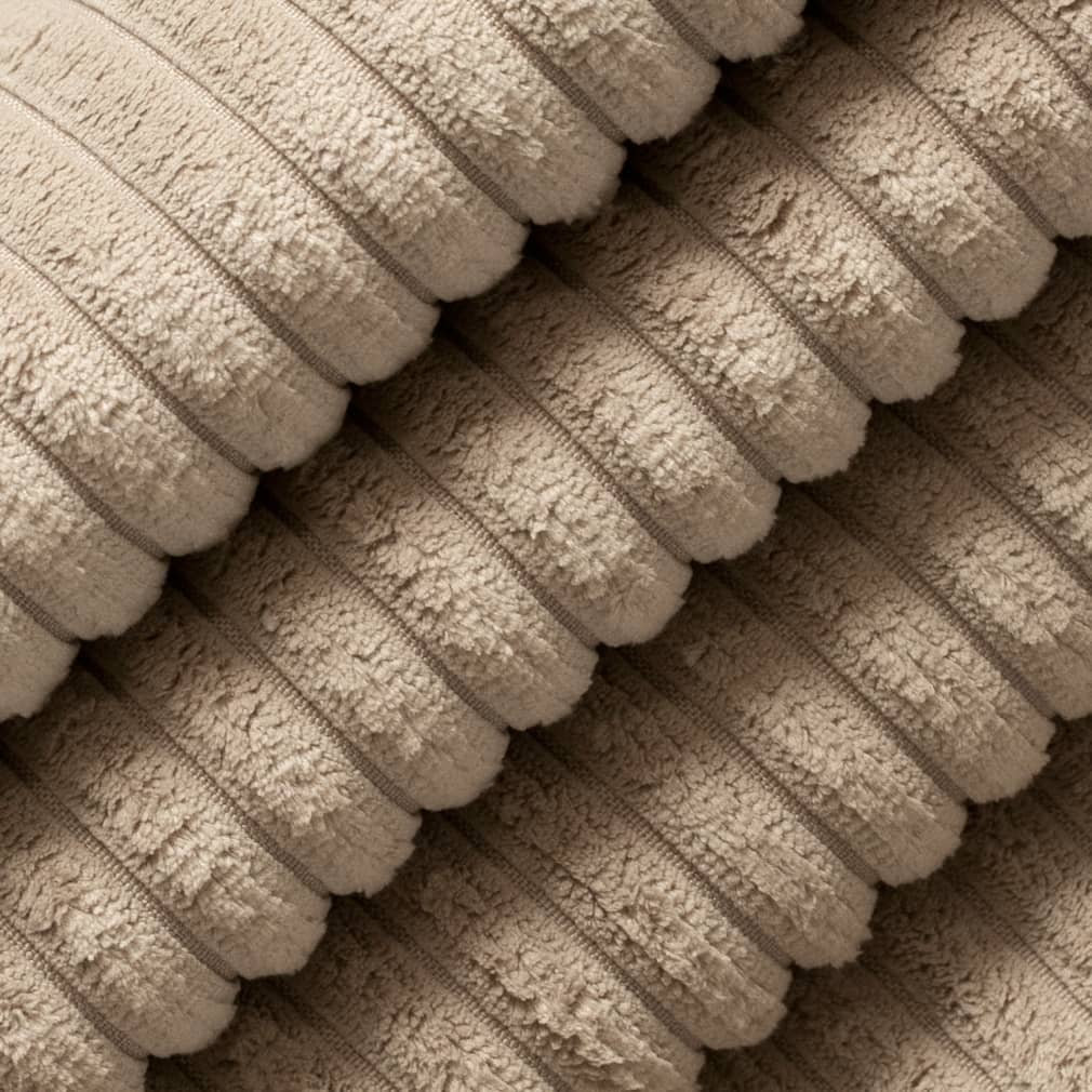 Beige Plain Small Scale Corduroy Chenille Upholstery Fabric by the Yard - SKU: Rosetta Oatmeal