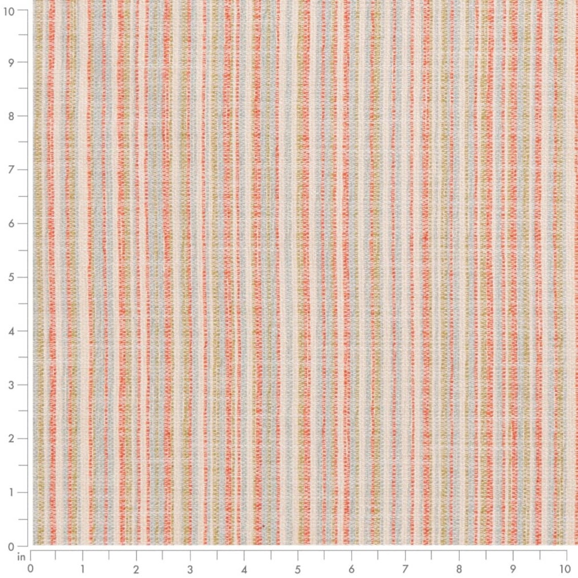 Orange Small Scale Stripe Woven Pattern Upholstery Fabric by the Yard ...