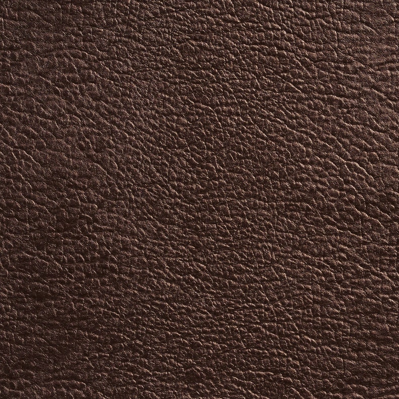 Chocolate Brown Metallic Leather Grain Upholstery Faux Leather Etsy