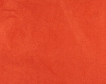 Orange Solid Microsuede Microfiber Contemporary Upholstery Grade Fabric By The Yard | Pattern # C069