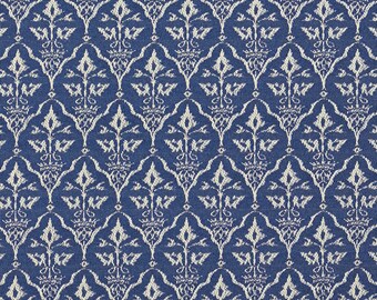 Navy Blue Diamond Cameo Jacquard Woven Upholstery Fabric By The Yard | Pattern # B663