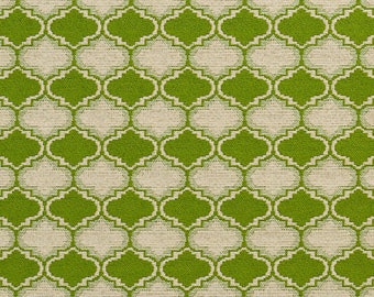 Green Stain Resistant Performance Pet Friendly Abstract Geometric Woven Pattern Upholstery Fabric by the Yard - SKU: Sonya Spring