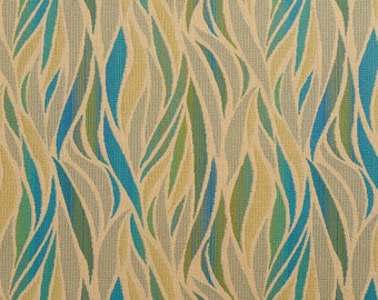Aqua Green Stain Resistant Performance Pet Friendly Abstract Woven Pattern Upholstery Fabric by the Yard - SKU: Elisha Meadow