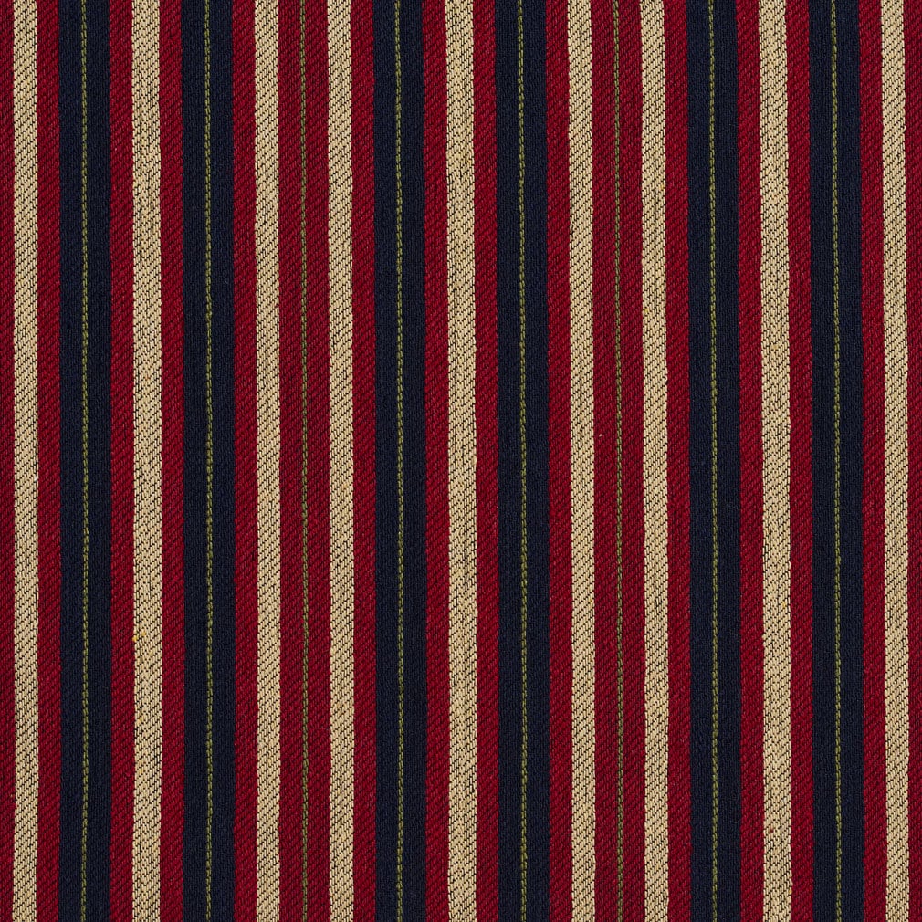 Red Black and Gold Striped Jacquard Upholstery Fabric by the Etsy