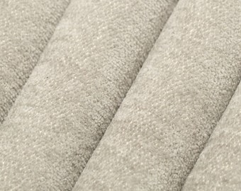 Grey Chenille Textured Upholstery Fabric by the Yard - SKU: Rosie Smoke