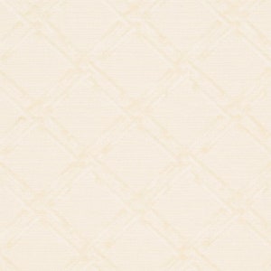 May include: A white textured fabric with a diamond pattern.