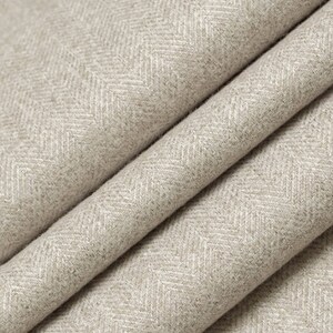 Grey Herringbone Small Scale Woven Pattern Upholstery Fabric by the Yard - SKU: Atrium Smoke