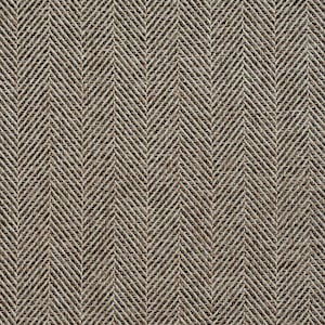May include: A close-up of a brown and beige herringbone fabric texture. The fabric has a subtle sheen and a woven pattern.