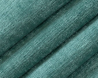 Tissu d'ameublement Aqua Velvet au mètre - Réf. : Percey Caribe