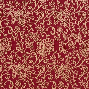 Red Contemporary Floral Jacquard Woven Upholstery Fabric By The Yard Pattern B607 image 1