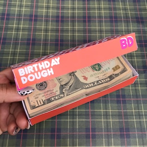 Mini  Birthday Dough-Nut Box Money Holder/ gift card***Digital Download ****