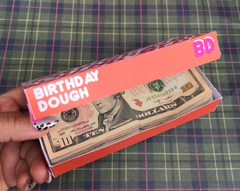 Mini cumpleaños Dough-Nut Box Money Holder / tarjeta de regalo***Descarga digital ****