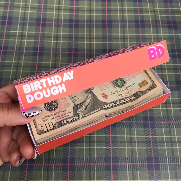 Mini  Birthday Dough-Nut Box Money Holder/ gift card***Digital Download ****